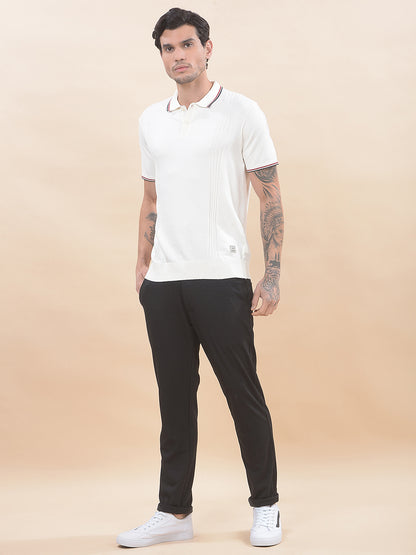 T-Shirt for Men | Breathable & Soft with Color Fastness Regular Fit Polo Neck Poly Cotton Fabric Cotton Blend Pattern