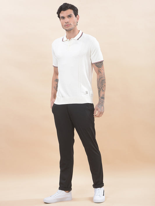T-Shirt for Men | Breathable & Soft with Color Fastness Regular Fit Polo Neck Poly Cotton Fabric Cotton Blend Pattern