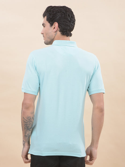 T-Shirt for Men | Breathable & Soft with Color Fastness Regular Fit Polo Neck Poly Cotton Fabric Printed Pattern