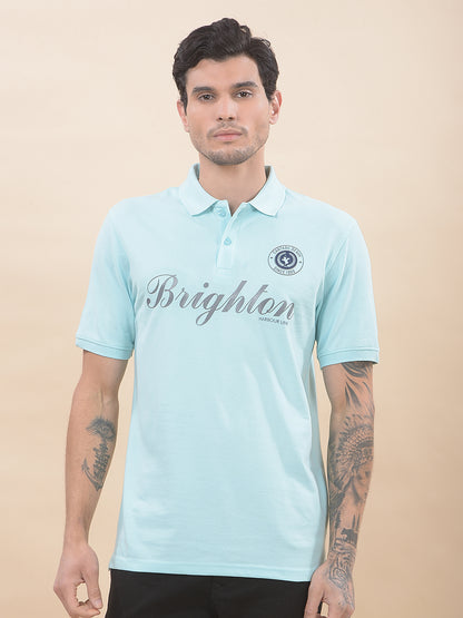 T-Shirt for Men | Breathable & Soft with Color Fastness Regular Fit Polo Neck Poly Cotton Fabric Printed Pattern