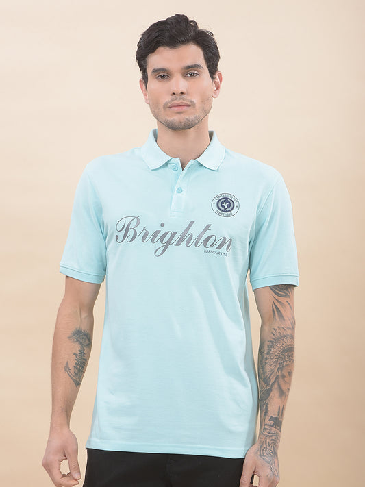 T-Shirt for Men | Breathable & Soft with Color Fastness Regular Fit Polo Neck Poly Cotton Fabric Printed Pattern