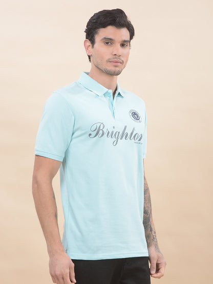 T-Shirt for Men | Breathable & Soft with Color Fastness Regular Fit Polo Neck Poly Cotton Fabric Printed Pattern