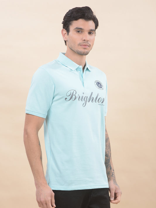 T-Shirt for Men | Breathable & Soft with Color Fastness Regular Fit Polo Neck Poly Cotton Fabric Printed Pattern