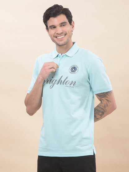 T-Shirt for Men | Breathable & Soft with Color Fastness Regular Fit Polo Neck Poly Cotton Fabric Printed Pattern
