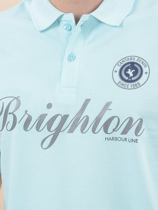 T-Shirt for Men | Breathable & Soft with Color Fastness Regular Fit Polo Neck Poly Cotton Fabric Printed Pattern