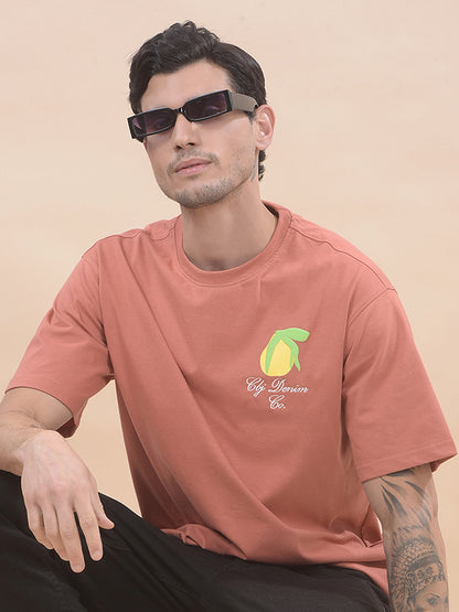 T-Shirt for Men | Breathable & Soft with Color Fastness Regular Fit Round Neck Poly Cotton Fabric Printed Pattern