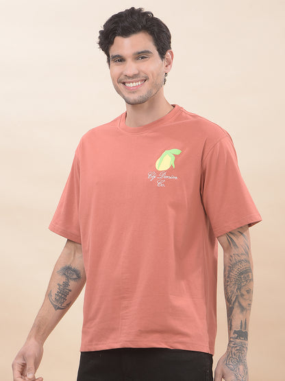T-Shirt for Men | Breathable & Soft with Color Fastness Regular Fit Round Neck Poly Cotton Fabric Printed Pattern