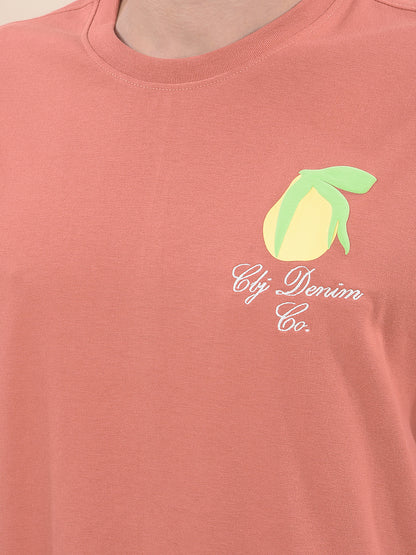 T-Shirt for Men | Breathable & Soft with Color Fastness Regular Fit Round Neck Poly Cotton Fabric Printed Pattern