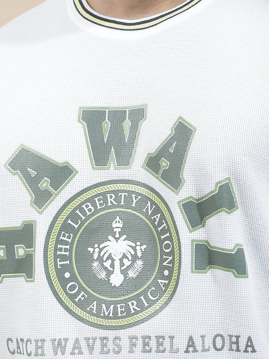 T-Shirt for Men | Breathable & Soft with Color Fastness Regular Fit Round Neck Poly Cotton Fabric Printed Pattern