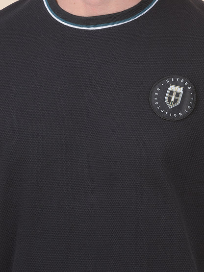T-Shirt for Men | Breathable & Soft with Color Fastness Regular Fit Round Neck Poly Cotton Fabric Solid Pattern
