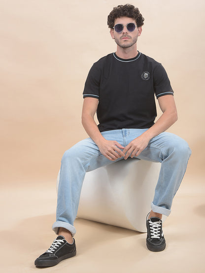 T-Shirt for Men | Breathable & Soft with Color Fastness Regular Fit Round Neck Poly Cotton Fabric Solid Pattern