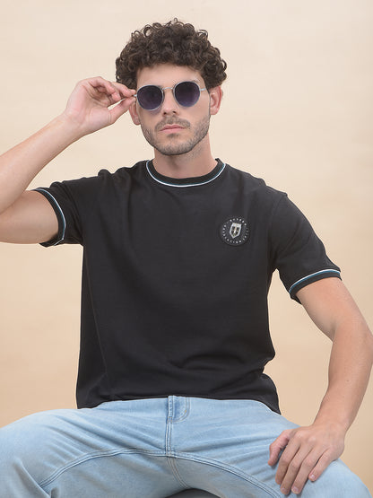 T-Shirt for Men | Breathable & Soft with Color Fastness Regular Fit Round Neck Poly Cotton Fabric Solid Pattern