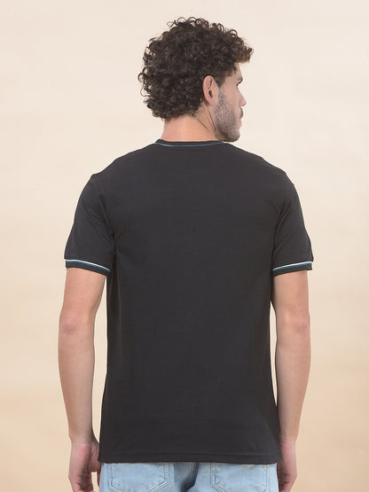 T-Shirt for Men | Breathable & Soft with Color Fastness Regular Fit Round Neck Poly Cotton Fabric Solid Pattern
