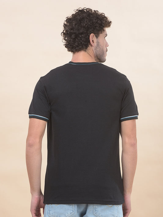 T-Shirt for Men | Breathable & Soft with Color Fastness Regular Fit Round Neck Poly Cotton Fabric Solid Pattern