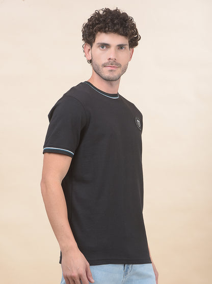 T-Shirt for Men | Breathable & Soft with Color Fastness Regular Fit Round Neck Poly Cotton Fabric Solid Pattern