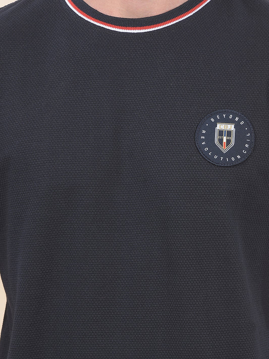 T-Shirt for Men | Breathable & Soft with Color Fastness Regular Fit Round Neck Poly Cotton Fabric Solid Pattern