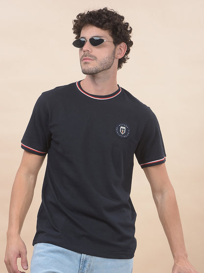 T-Shirt for Men | Breathable & Soft with Color Fastness Regular Fit Round Neck Poly Cotton Fabric Solid Pattern