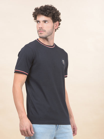 T-Shirt for Men | Breathable & Soft with Color Fastness Regular Fit Round Neck Poly Cotton Fabric Solid Pattern