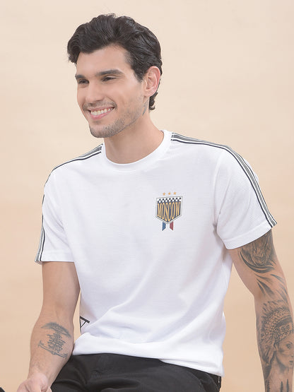 T-Shirt for Men | Breathable & Soft with Color Fastness Regular Fit Round Neck Poly Cotton Fabric Printed Pattern