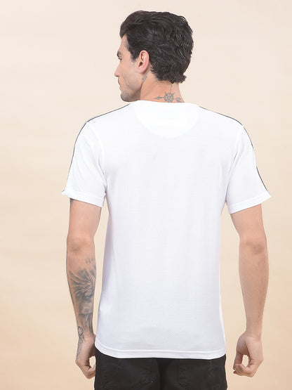 T-Shirt for Men | Breathable & Soft with Color Fastness Regular Fit Round Neck Poly Cotton Fabric Printed Pattern