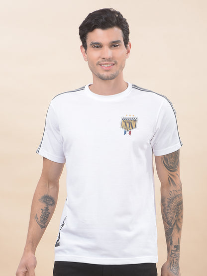 T-Shirt for Men | Breathable & Soft with Color Fastness Regular Fit Round Neck Poly Cotton Fabric Printed Pattern