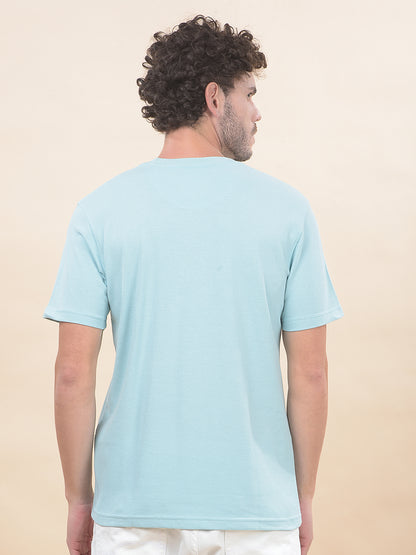 T-Shirt for Men | Breathable & Soft with Color Fastness Regular Fit Round Neck Poly Cotton Fabric Printed Pattern