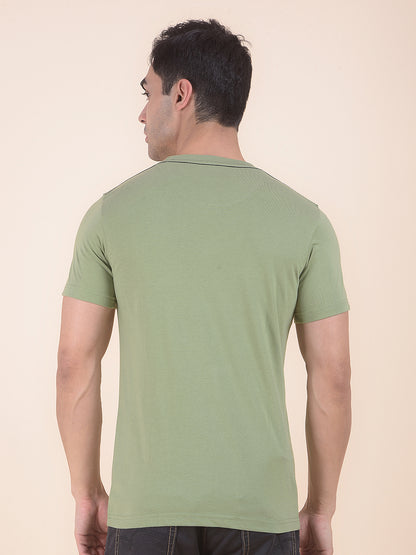 T-Shirt for Men | Breathable & Soft with Color Fastness Regular Fit Round Neck Poly Cotton Fabric Printed Pattern