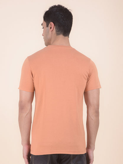 T-Shirt for Men | Breathable & Soft with Color Fastness Regular Fit Round Neck Poly Cotton Fabric Printed Pattern