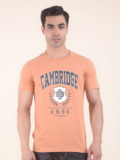 T-Shirt for Men | Breathable & Soft with Color Fastness Regular Fit Round Neck Poly Cotton Fabric Printed Pattern