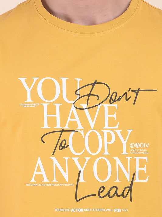 T-Shirt for Men | Breathable & Soft with Color Fastness Regular Fit Round Neck Cotton Blend Fabric Printed Pattern