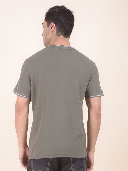 T-Shirt for Men | Breathable & Soft with Color Fastness Regular Fit Round Neck Poly Cotton Fabric Printed Pattern