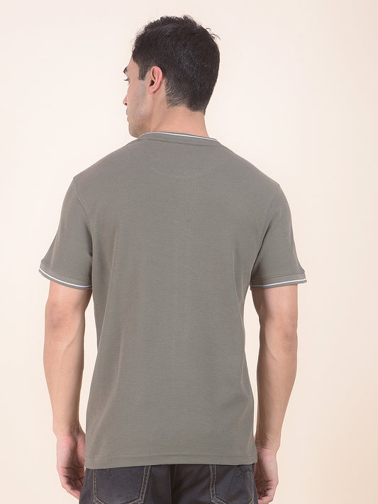 T-Shirt for Men | Breathable & Soft with Color Fastness Regular Fit Round Neck Poly Cotton Fabric Printed Pattern