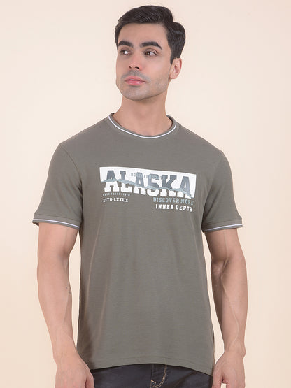 T-Shirt for Men | Breathable & Soft with Color Fastness Regular Fit Round Neck Poly Cotton Fabric Printed Pattern