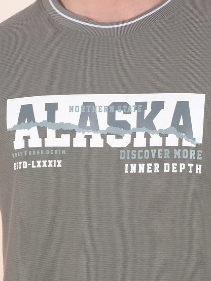T-Shirt for Men | Breathable & Soft with Color Fastness Regular Fit Round Neck Poly Cotton Fabric Printed Pattern
