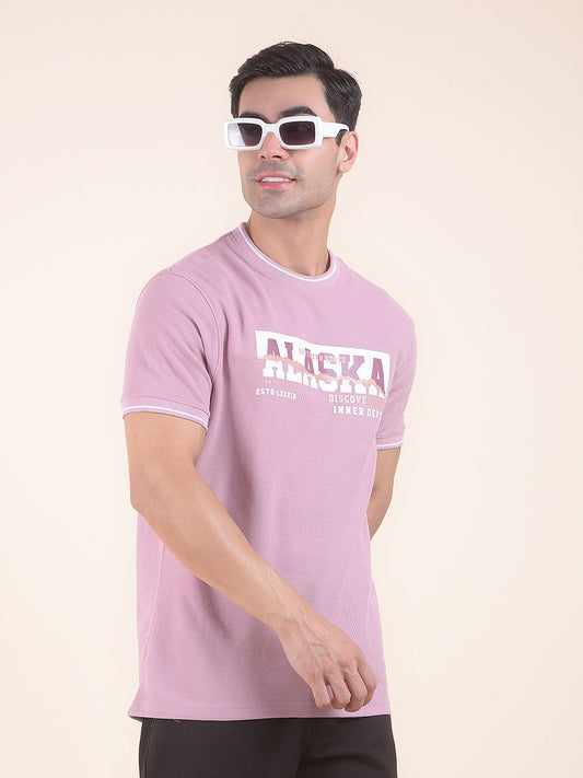 T-Shirt for Men | Breathable & Soft with Color Fastness Regular Fit Round Neck Poly Cotton Fabric Printed Pattern