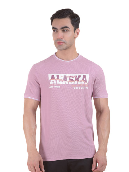 T-Shirt for Men | Breathable & Soft with Color Fastness Regular Fit Round Neck Poly Cotton Fabric Printed Pattern