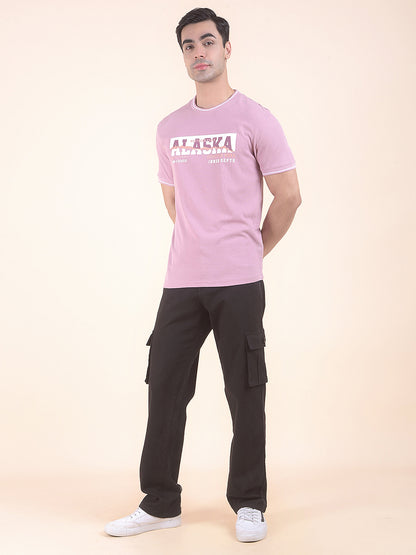 T-Shirt for Men | Breathable & Soft with Color Fastness Regular Fit Round Neck Poly Cotton Fabric Printed Pattern
