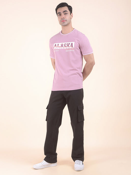 T-Shirt for Men | Breathable & Soft with Color Fastness Regular Fit Round Neck Poly Cotton Fabric Printed Pattern
