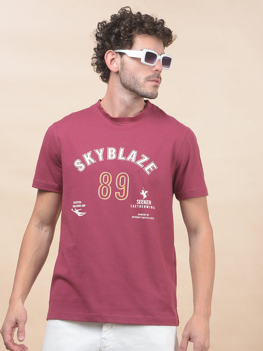 T-Shirt for Men | Breathable & Soft with Color Fastness Regular Fit Round Neck Poly Cotton Fabric Printed Pattern