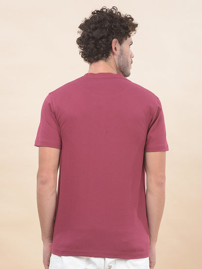 T-Shirt for Men | Breathable & Soft with Color Fastness Regular Fit Round Neck Poly Cotton Fabric Printed Pattern