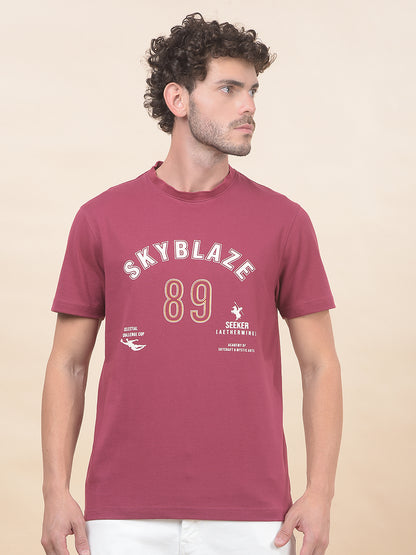 T-Shirt for Men | Breathable & Soft with Color Fastness Regular Fit Round Neck Poly Cotton Fabric Printed Pattern