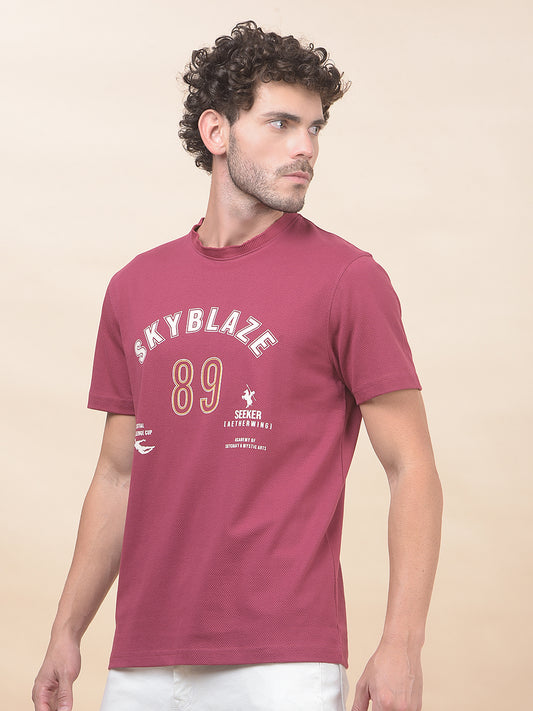 T-Shirt for Men | Breathable & Soft with Color Fastness Regular Fit Round Neck Poly Cotton Fabric Printed Pattern