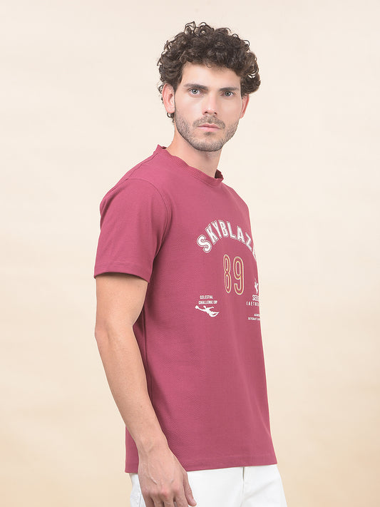 T-Shirt for Men | Breathable & Soft with Color Fastness Regular Fit Round Neck Poly Cotton Fabric Printed Pattern