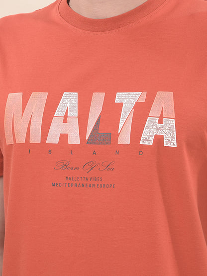 T-Shirt for Men | Breathable & Soft with Color Fastness Regular Fit Round Neck Cotton Blend Fabric Printed Pattern