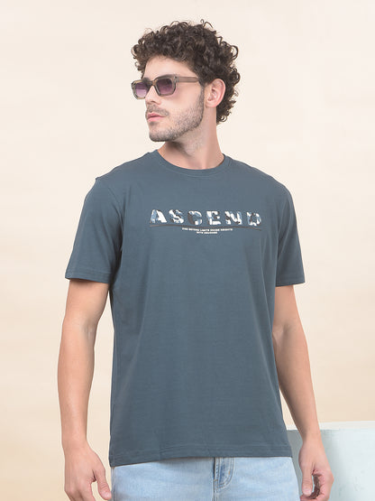 T-Shirt for Men | Breathable & Soft with Color Fastness Regular Fit Round Neck Cotton Blend Fabric Printed Pattern