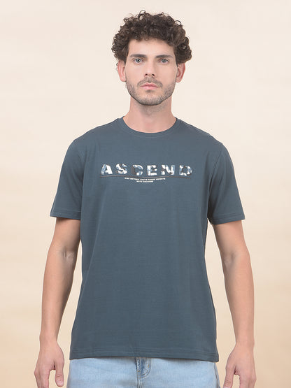 T-Shirt for Men | Breathable & Soft with Color Fastness Regular Fit Round Neck Cotton Blend Fabric Printed Pattern