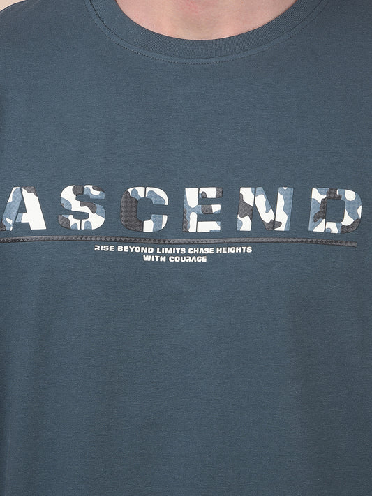 T-Shirt for Men | Breathable & Soft with Color Fastness Regular Fit Round Neck Cotton Blend Fabric Printed Pattern