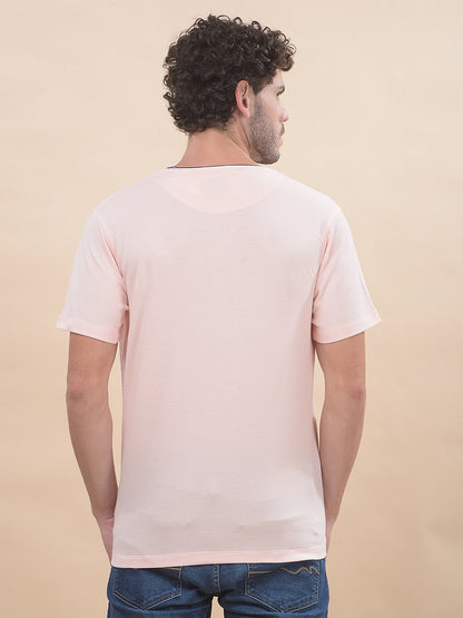 T-Shirt for Men | Breathable & Soft with Color Fastness Regular Fit Round Neck Poly Cotton Fabric Printed Pattern