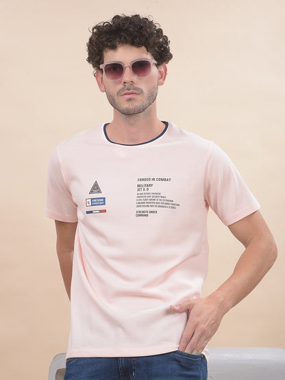 T-Shirt for Men | Breathable & Soft with Color Fastness Regular Fit Round Neck Poly Cotton Fabric Printed Pattern