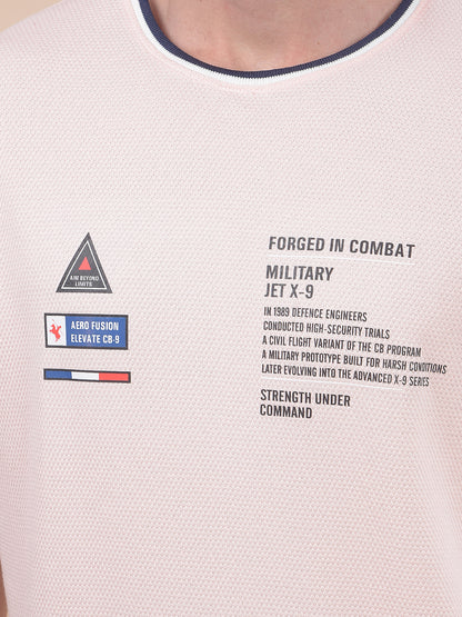 T-Shirt for Men | Breathable & Soft with Color Fastness Regular Fit Round Neck Poly Cotton Fabric Printed Pattern